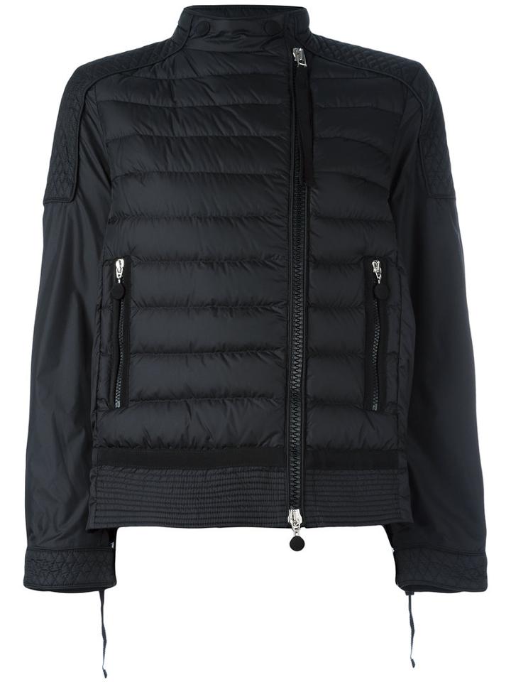 Moncler Asymmetric Padded Jacket, Women's, Size: 2, Black, Feather Down/polyamide