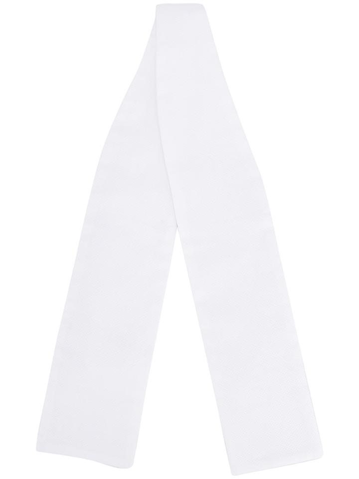 Alexander Mcqueen Solid Piquet Ascot Tie - White