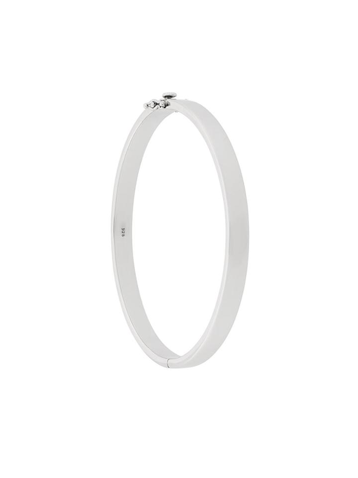 Tom Wood Slim Lock Bangle - Metallic