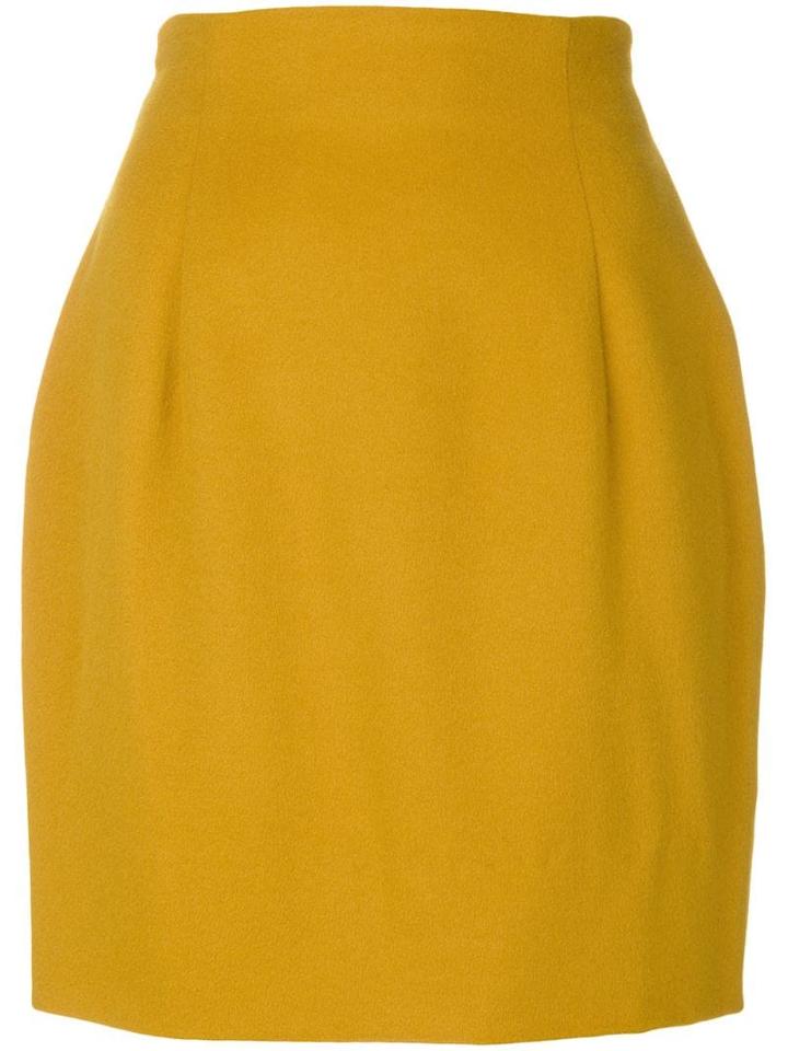Versace Pre-owned Structured Mini Skirt - Yellow