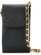 Chanel Vintage Logo Chain Shoulder Bag Phone Case - Black