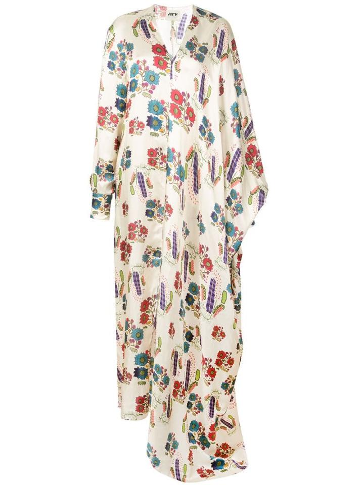 Maison Rabih Kayrouz Printed Twill Dress - White