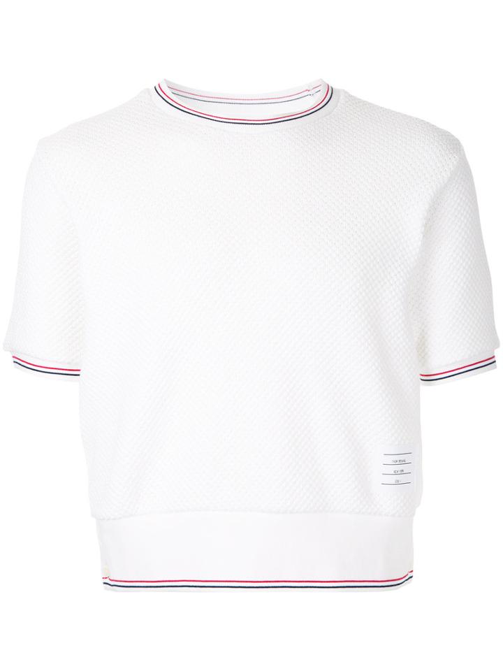 Thom Browne - Crewneck T-shirt - Men - Cotton - 1, White, Cotton