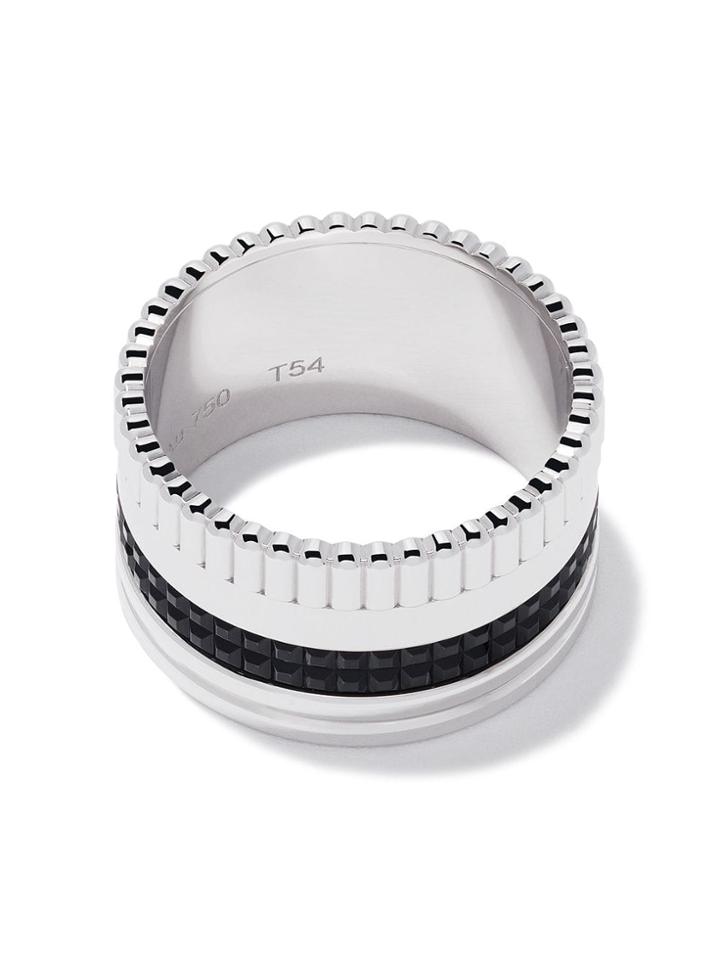 Boucheron 18kt White Gold Quatre Black Large Ring - Wg