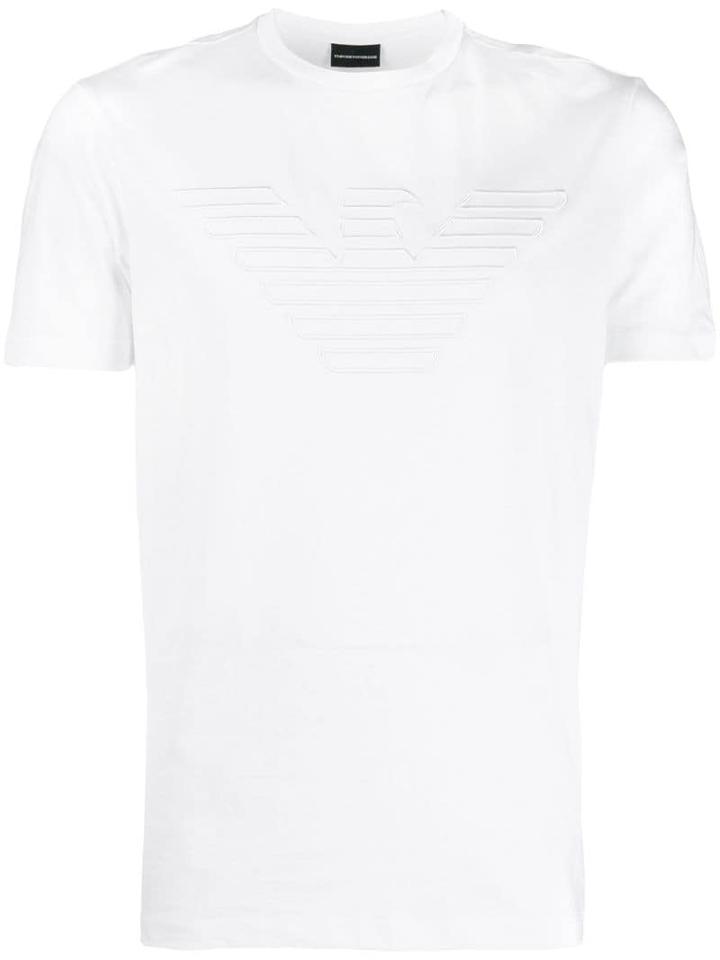 Emporio Armani Brand Eagle Printed T-shirt - White