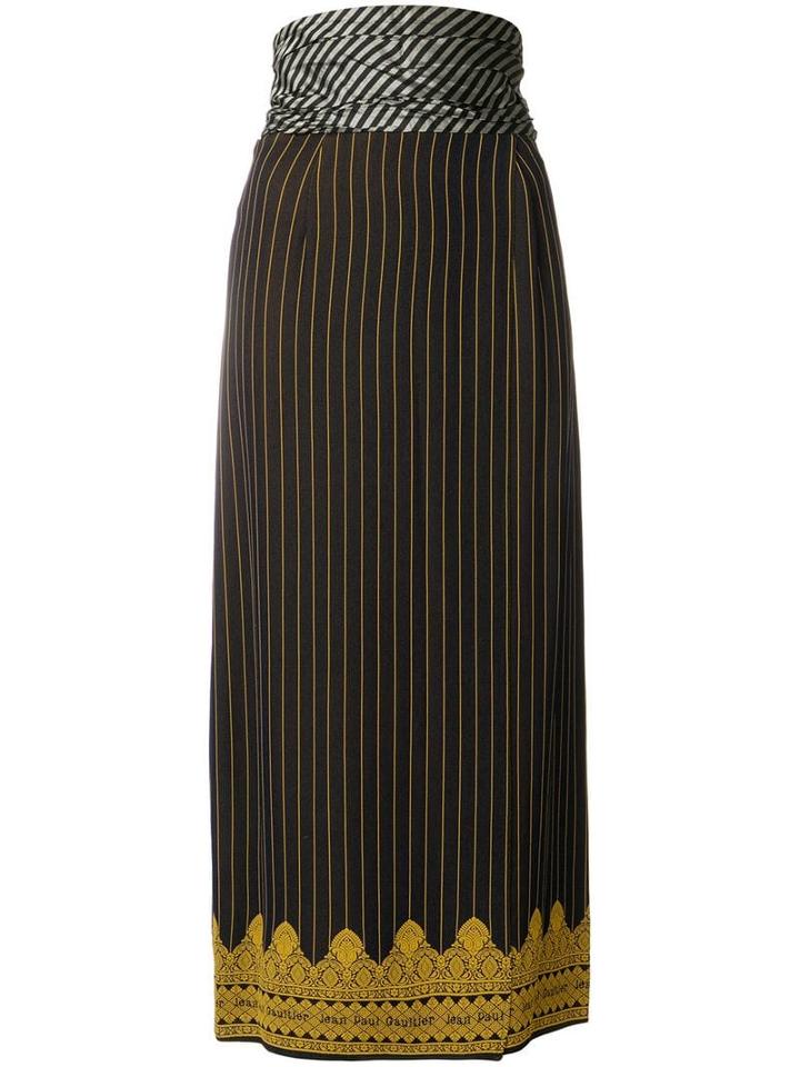 Jean Paul Gaultier Pre-owned Mid-calf Pinstripe Skirt - Blue