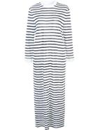 Chloé Striped Jersey Long Dress - White