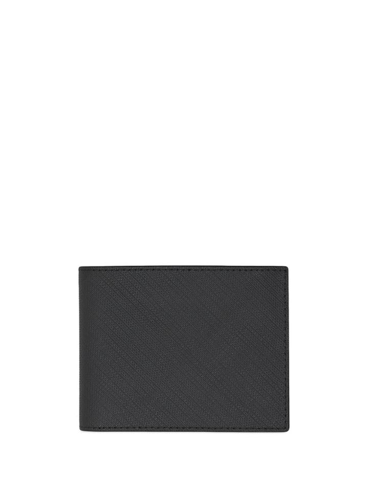 Burberry London Check And Leather Bifold Wallet - Black