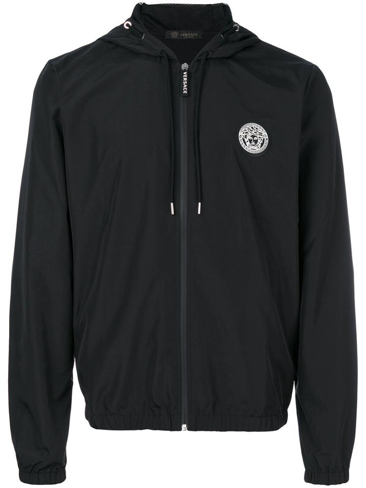 Versace - Hooded Windbreaker Jacket - Men - Polyester - 50, Black, Polyester