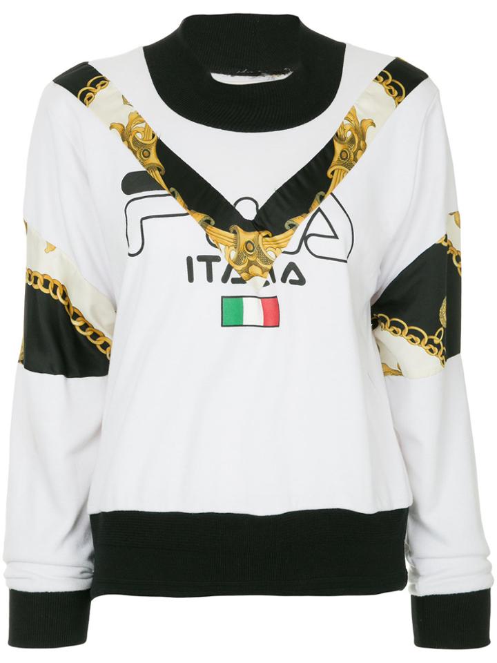 Maison Mihara Yasuhiro Printed Insert Sweatshirt - White