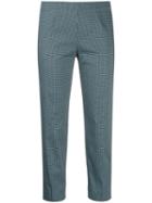 Piazza Sempione Cropped Check-print Trousers - Blue
