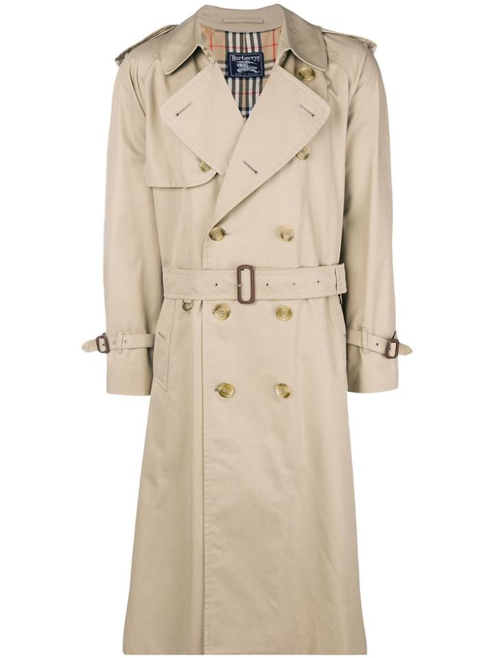 Burberry Vintage 1990's Traditional Trench Coat - Nude & Neutrals