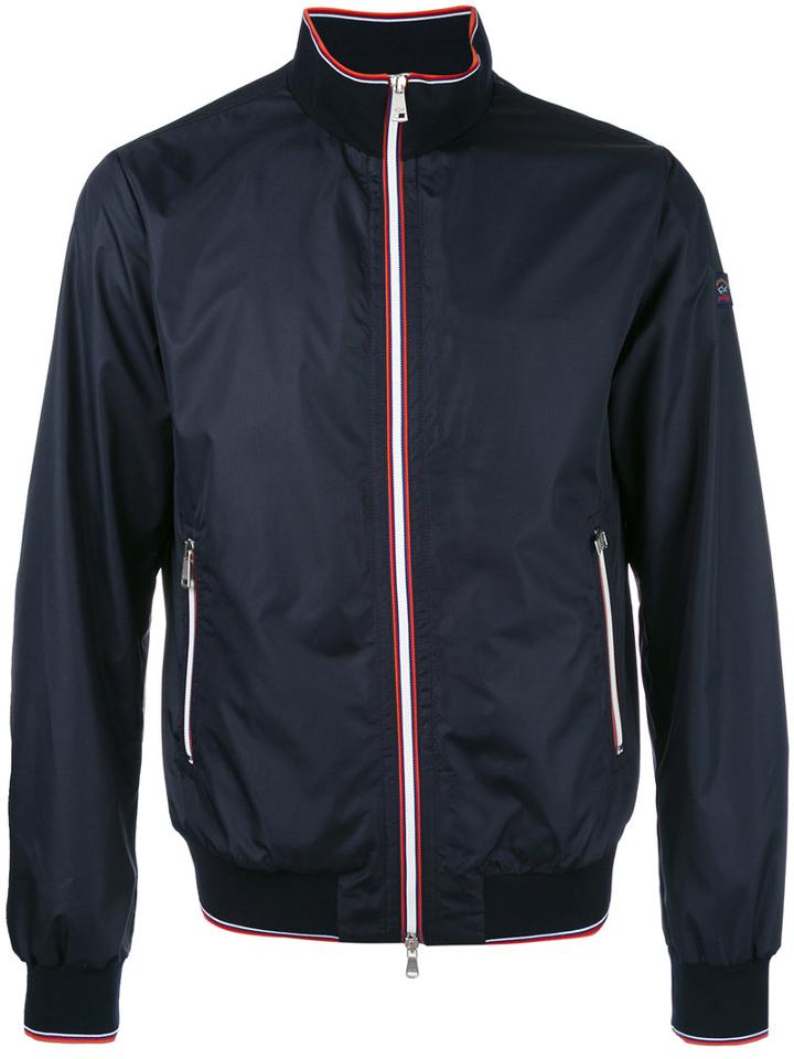 Paul & Shark - Contrast Trim Bomber Jacket - Men - Polyester - Xl, Blue, Polyester