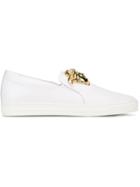 Versace Medusa Slip-on Sneakers, Men's, Size: 45, White, Leather/rubber