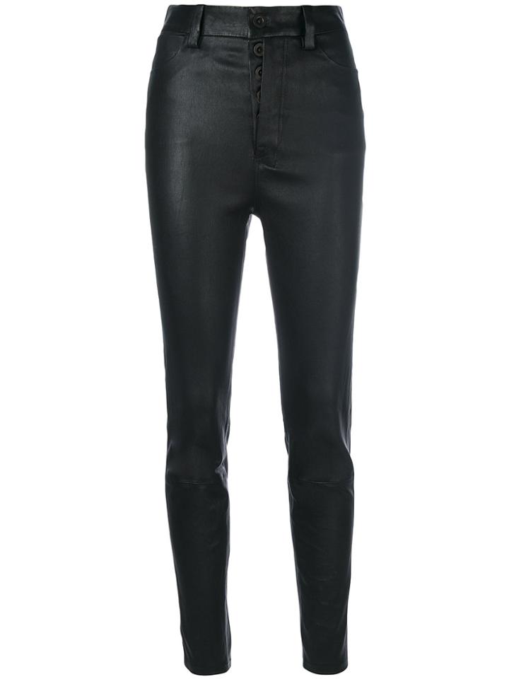 Unravel Project Skinny Biker Trousers - Black