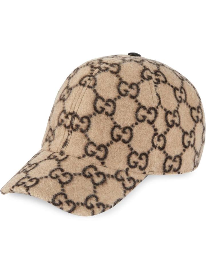 Gucci Monogram Print Cap - Neutrals