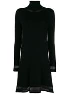 Twin-set Longsleeved Roll Neck Dress - Black