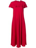 Red Valentino Ruffled Maxi Dress