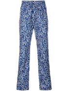 Kenzo Jackie Flowers Relaxed Trousers - Blue