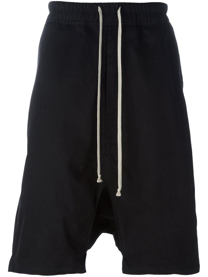 Rick Owens Drkshdw Pod Shorts, Men's, Size: Medium, Black, Cotton