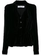 Christian Dior Vintage Cropped Ruched Blazer - Black