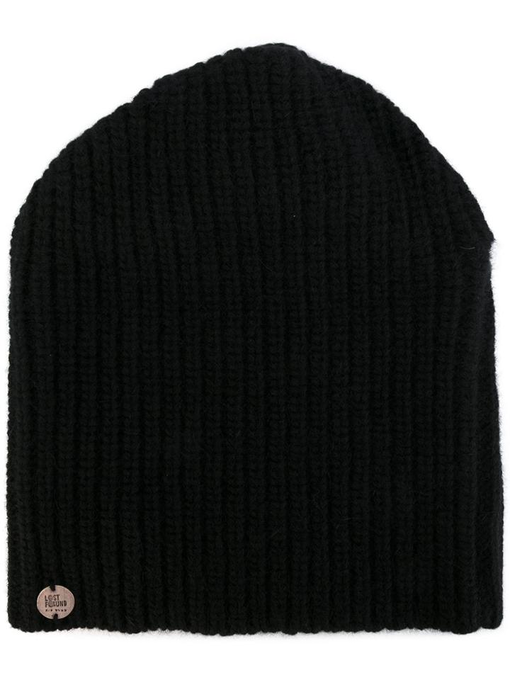 Lost & Found Ria Dunn Ribbed Beanie - Black