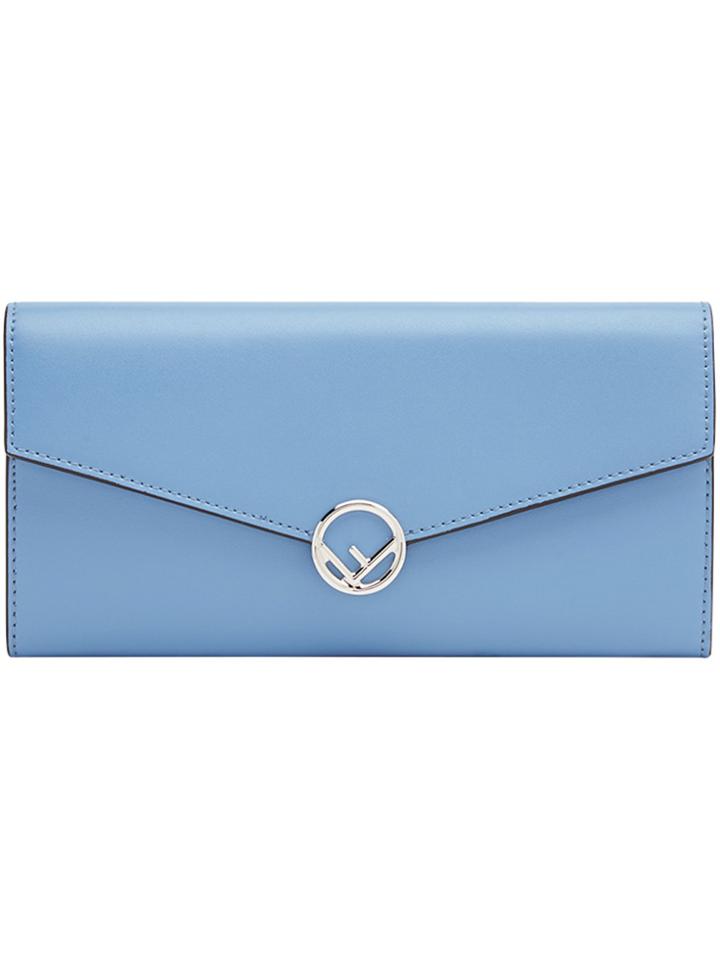 Fendi Silver-tone Detail Purse - Blue
