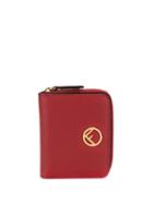 Fendi Zipped Mini Wallet - Red
