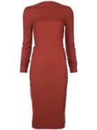 Rick Owens Slim-fitted Mid-length Dress - Orange