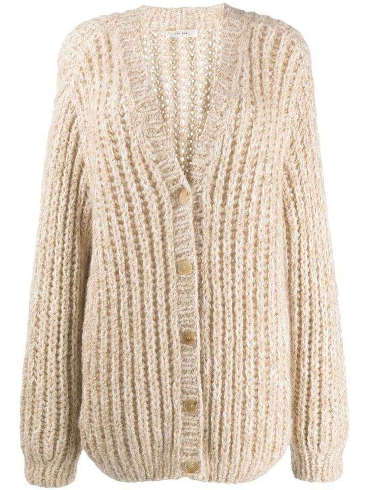 The Row Chunky Knit Cardigan - Neutrals