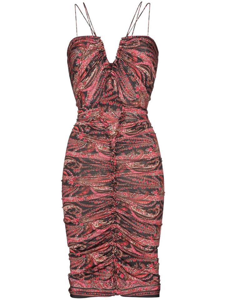 Isabel Marant Wilma Tapestry Print Midi Dress - Black