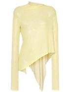 Marques'almeida Ribbed Asymmetric Hem Top - Yellow