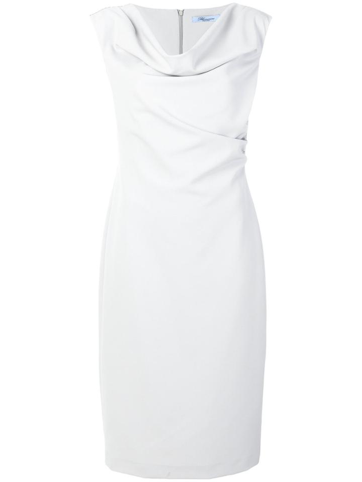 Blumarine Cowl-neck Midi Dress - Grey
