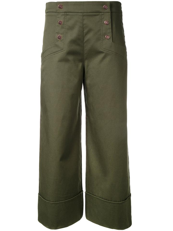 Ginger & Smart Sunday Trousers, Women's, Size: 10, Green, Cotton/polyurethane