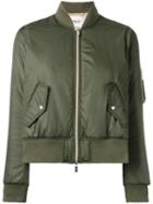 Blugirl - Cropped Bomber Jacket - Women - Polyester - 38, Green, Polyester