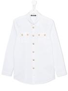 Balmain Kids Military Shirt, Boy's, Size: 14 Yrs, White