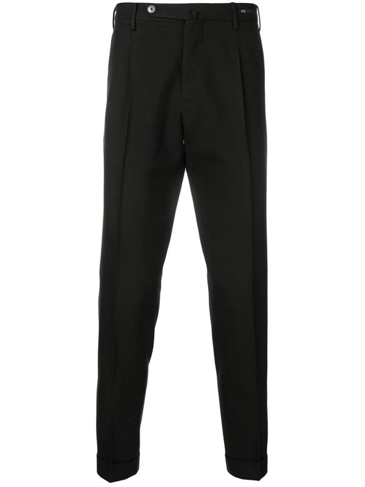 Pt01 Preppy Fit Trousers - Black