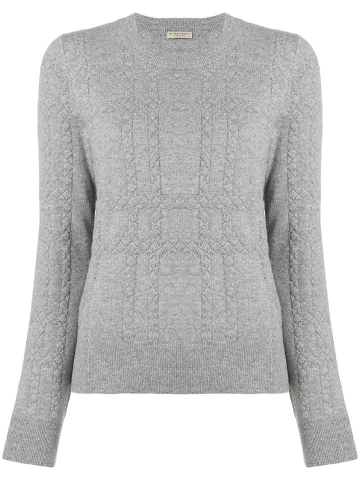 Bottega Veneta Cashmere Intrecciato Jumper - Grey