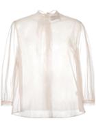 Simone Rocha Sheer Blouse, Women's, Size: 8, Nude/neutrals, Polyamide