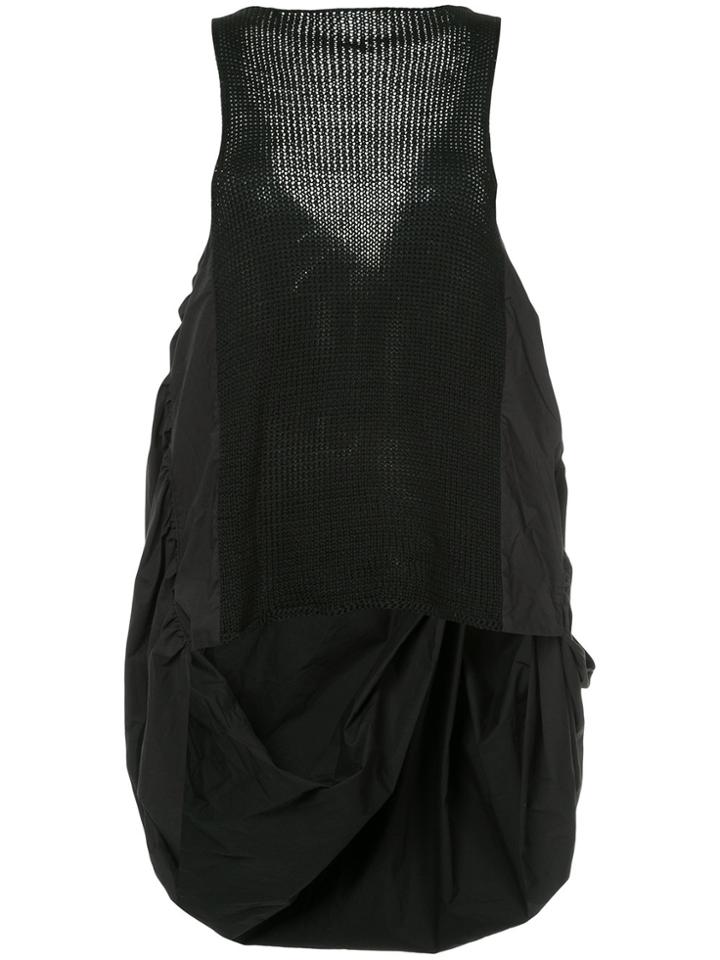 Uma Wang High Low Hem Tank Top - Black