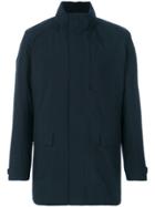 Z Zegna Funnel Neck Coat - Blue
