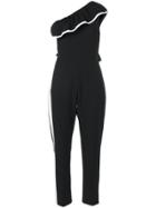Msgm One Shoulder Jumpsuit - Black