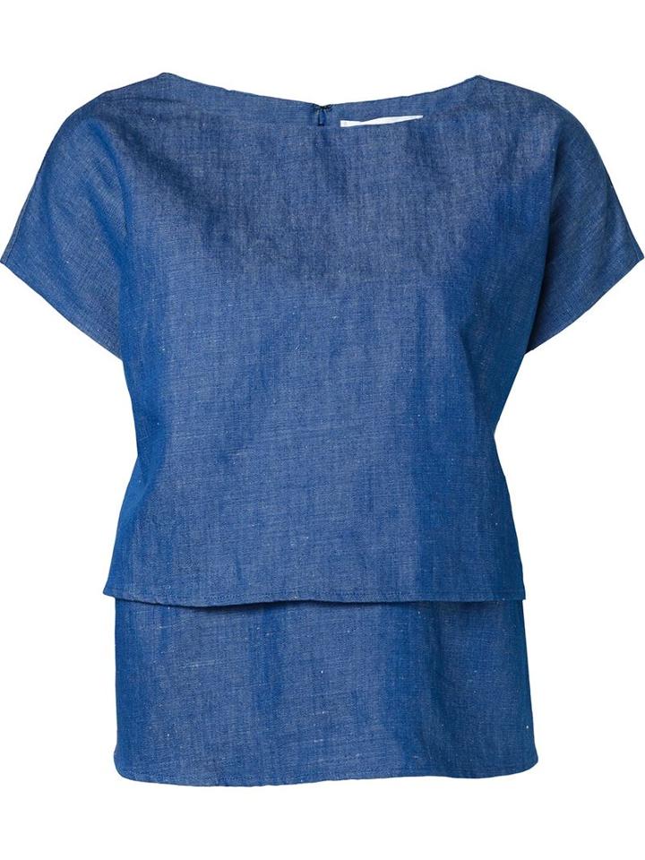 Co Layered Denim Blouse