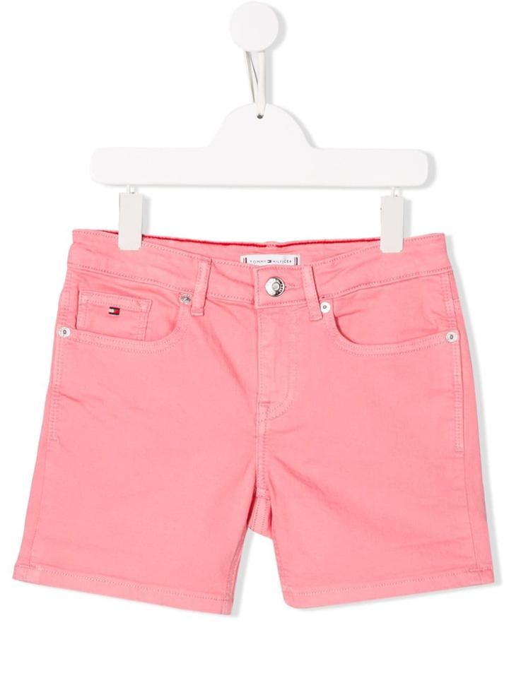 Tommy Hilfiger Junior Low-rise Denim Shorts - Pink