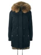 Alessandra Chamonix 'giselle' Parka, Women's, Size: 44, Black, Cotton/viscose/rabbit Fur/racoon Fur