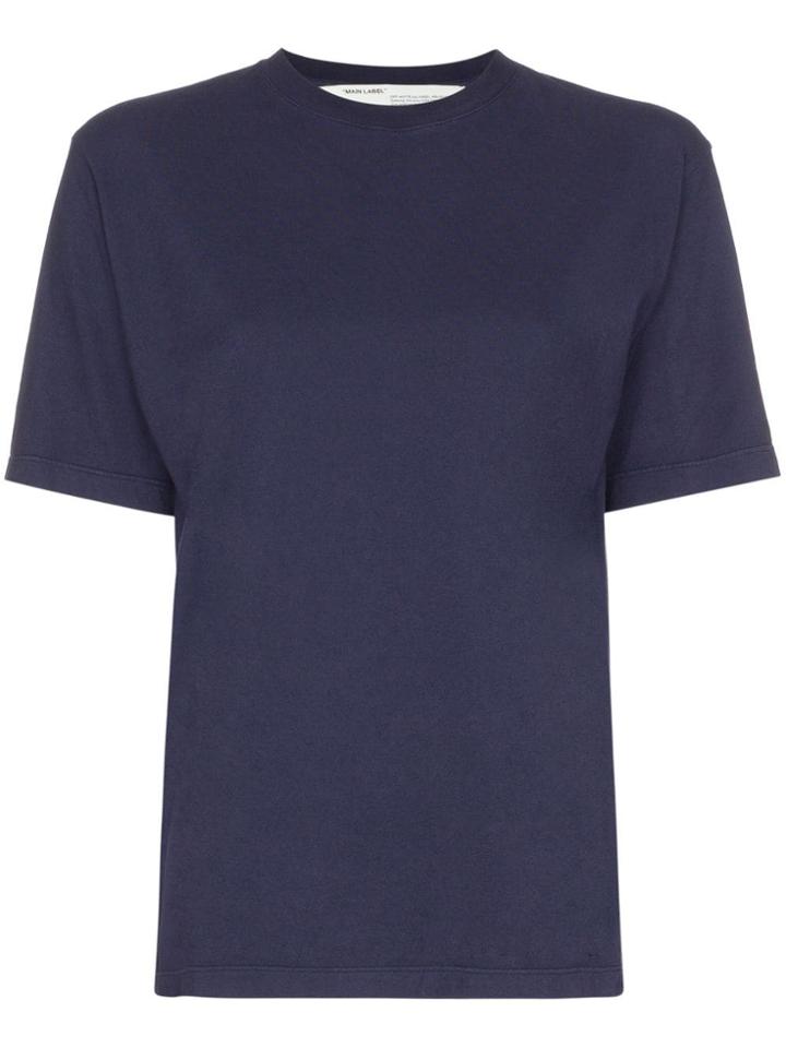Off-white Tonal Logo Print T-shirt - Blue