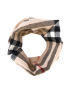 Burberry Kids - Cashmere Checkered Scarf - Kids - Cashmere - One Size, Nude/neutrals