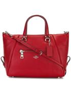 Coach Removable Strap Tote, Women's, Red, Leather/nylon