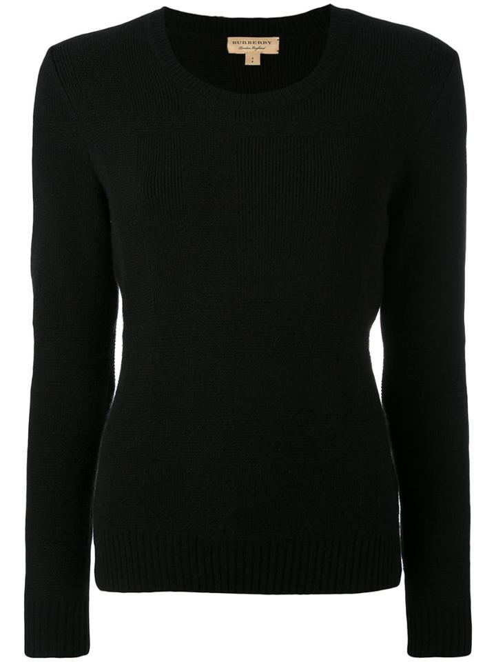 Burberry Crew Neck Jumper - Black