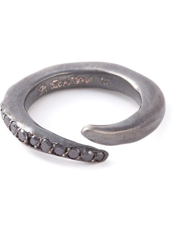 Rosa Maria Curved Diamond Ring, Women's, Size: 55, Grey